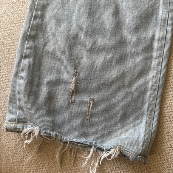 Ella Woman Silvery Metallic Wide-Leg Denim Jeans - Picture 6 of 9